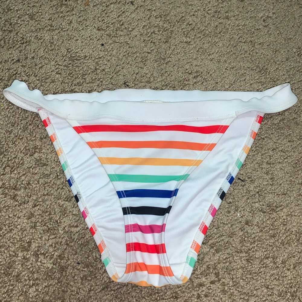 Multicolor high leg bikini bottoms